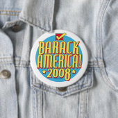 Barack America text Ronde Button 4,0 Cm (In situ)
