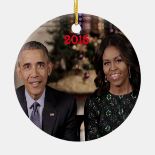 Barack and Michelle 2015 - Ornament (Achterkant)