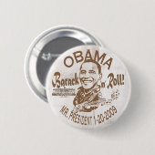 Barack and Roll 2009 Inauguration Button (Voorkant /achterkant)