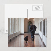 Barack & Bo Obama Briefkaart (Voorkant / Achterkant)