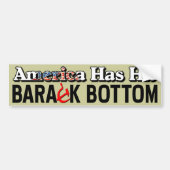 Barack Bottom. Bumpersticker (Voorkant)