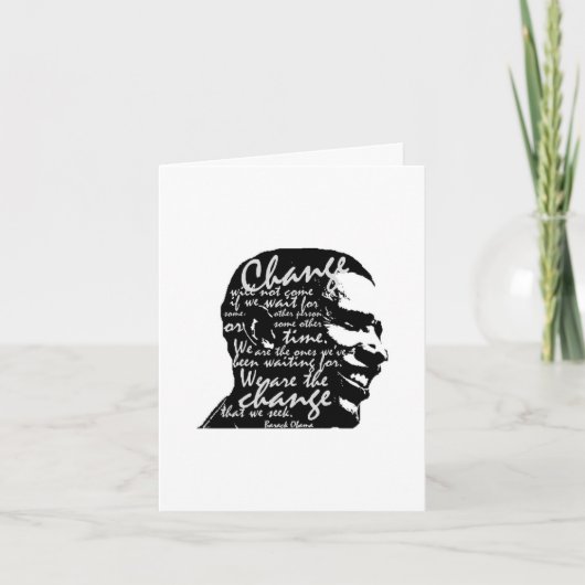 BARACK CHANGE THANK YOU CARD BEDANKKAART (Voorkant)