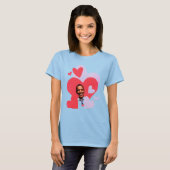 Barack collage dams rode ringer t-shirt (Voorkant volledig)