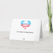 Barack & de 2009WA-begroetende Kaart van Michelle (Achterkant)