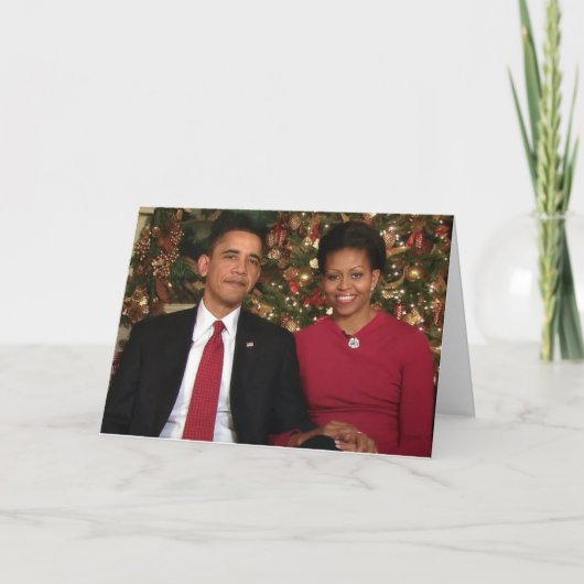 Barack & de 2009WA-begroetende Kaart van Michelle (Voorkant)