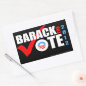 Barack De Stemming 2012 Sticker met Verticaal Jaar (Envelop)