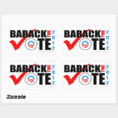 Barack De Stemming Sticker met Verticaal Jaar (Vel)
