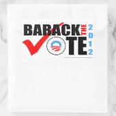 Barack De Stemming Sticker met Verticaal Jaar (Tas)