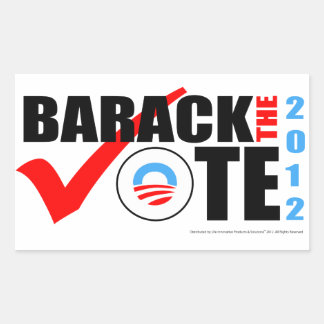 Barack De Stemming Sticker met Verticaal Jaar