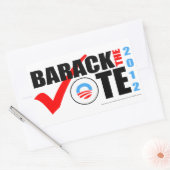 Barack De Stemming Sticker met Verticaal Jaar (Envelop)
