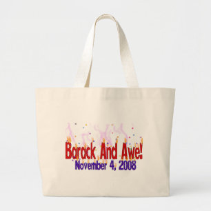 Barack en Awe Grote Tote Bag