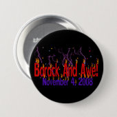 Barack en Awe Ronde Button 7,6 Cm (Voorkant /achterkant)