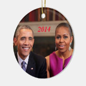 Barack en Michelle 2014 - Ornament (Links)