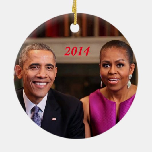 Barack en Michelle 2014 - Ornament (Achterkant)