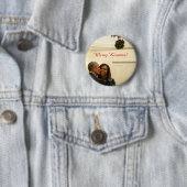 Barack en Michelle Merry Kissmas - Button (In situ)