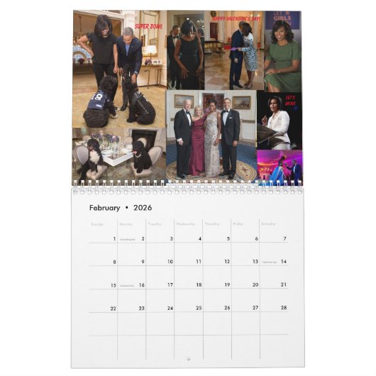 Barack en Michelle Obama 2019 - Agenda Kalender (Feb 2026)