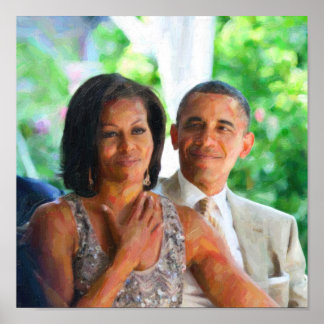 Barack en Michelle Obama 2 Art.jpg Poster