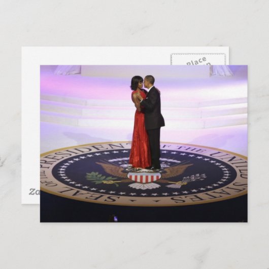 Barack en Michelle Obama Briefkaart (Voorkant / Achterkant)
