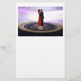 Barack en Michelle Obama Briefpapier
