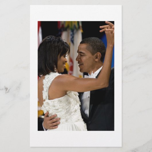 Barack en Michelle Obama Briefpapier (Voorkant)