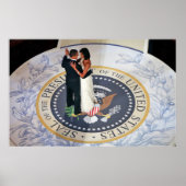 Barack en Michelle Obama dansend Inaugural Ball Poster (Voorkant)