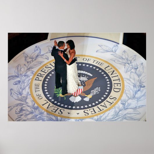 Barack en Michelle Obama dansend Inaugural Ball Poster (Voorkant)