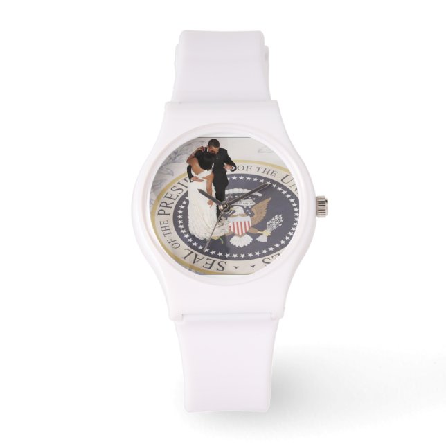 Barack en Michelle Obama Horloge (Voorkant)
