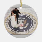 Barack en Michelle Obama Keramisch Ornament (Voorkant)