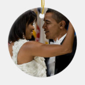 Barack en Michelle Obama Keramisch Ornament (Voorkant)