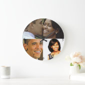 BARACK EN MICHELLE OBAMA-klok Grote Klok (Huis)