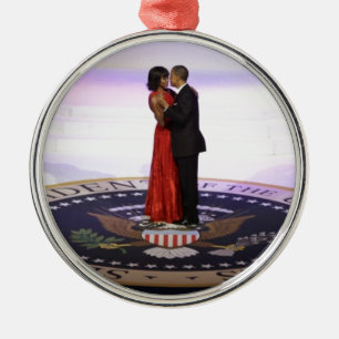 Barack en Michelle Obama Metalen Ornament