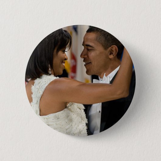 Barack en Michelle Obama Ronde Button 5,7 Cm (Voorkant)