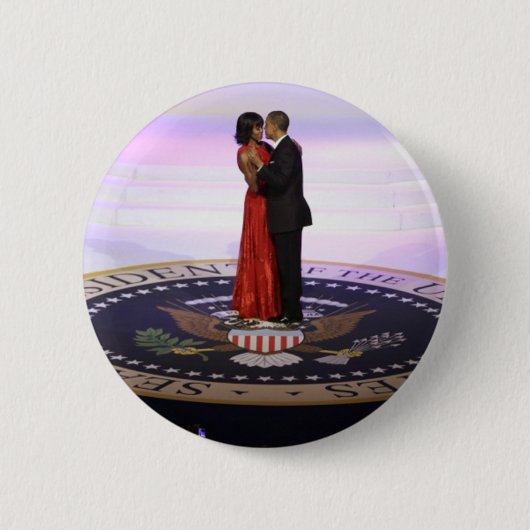 Barack en Michelle Obama Ronde Button 5,7 Cm (Voorkant)