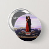 Barack en Michelle Obama Ronde Button 5,7 Cm (Voorkant /achterkant)
