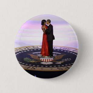 Barack en Michelle Obama Ronde Button 5,7 Cm