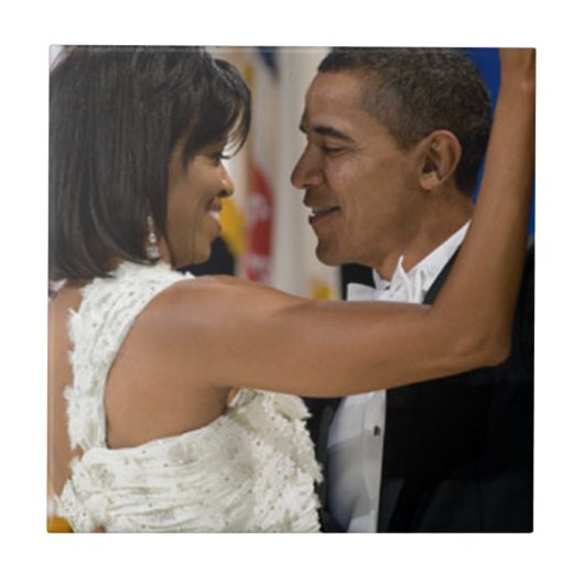 Barack en Michelle Obama Tegeltje (Voorkant)