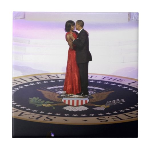 Barack en Michelle Obama Tegeltje (Voorkant)
