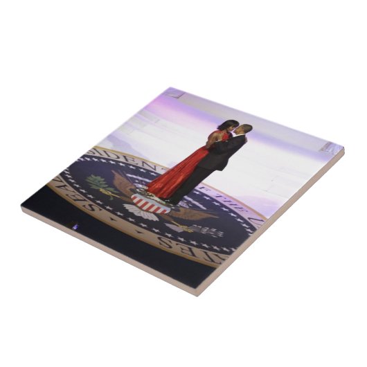 Barack en Michelle Obama Tegeltje (Zijkant)