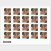 Barack en Michelle Obama Vierkante Sticker (Vel)
