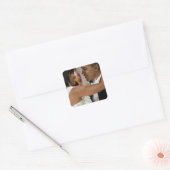 Barack en Michelle Obama Vierkante Sticker (Envelop)