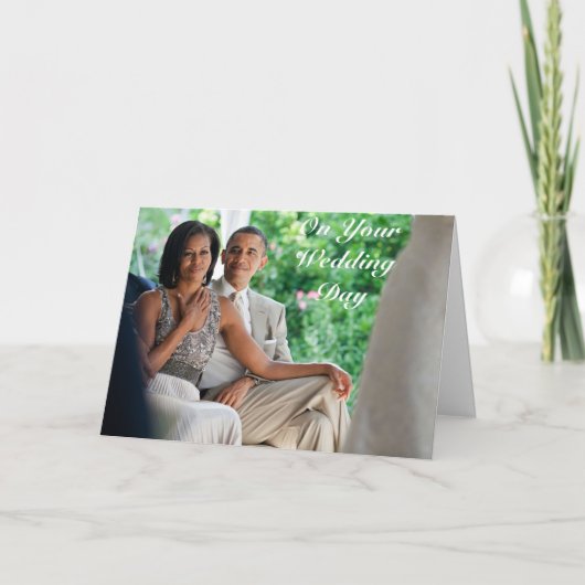 Barack en Michelle Trouwen - Kaart (Voorkant)