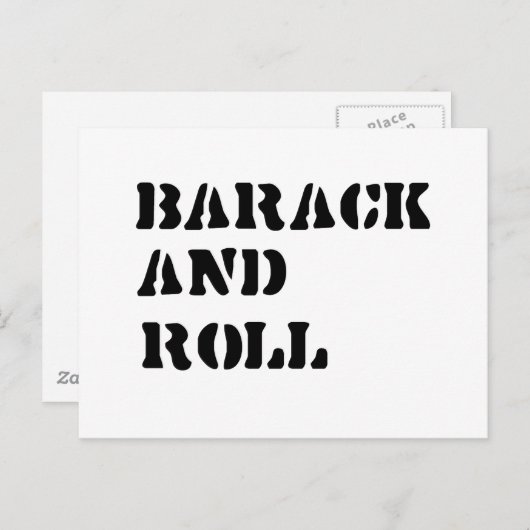 Barack en Roll Briefkaart (Voorkant / Achterkant)