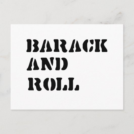 Barack en Roll Briefkaart (Voorkant)