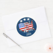 barack en roll ronde sticker (Envelop)