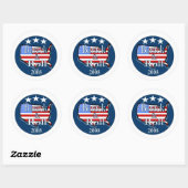 barack en roll ronde sticker (Vel)