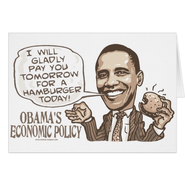 Barack Hamburger Eating Anti-Obama Gear (Voorkant Horizontaal)
