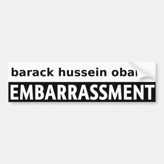 Barack Hussein Obama Bumpersticker (Voorkant)