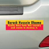 Barack Hussein Obama Bumpersticker (Op auto)