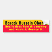 Barack Hussein Obama Bumpersticker (Voorkant)