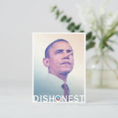 Barack Hussein Obama Dishonest Pinocchio Briefkaart (Staand voorkant)
